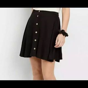Maurices Black Button Front Skirt
